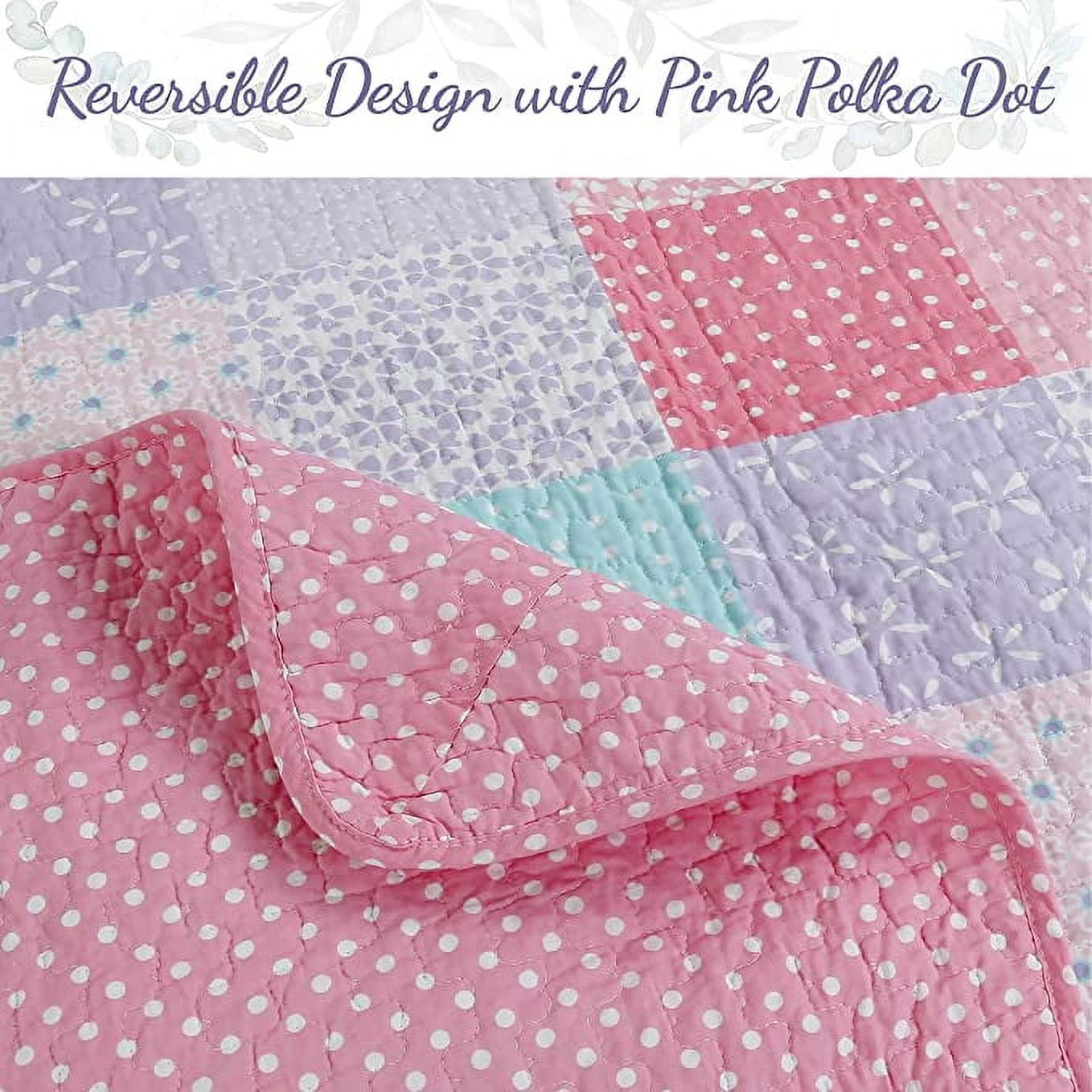 Cozy Line Home Fashions Lola Pink 2-Pieces Orchid Floral Quilt Bedding Sets, Twin