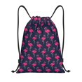 thumbnail image 1 of Saiise Cute Flamingo Pattern Sports Drawstring Backpack - String Swim Gym Bag with Wet Proof Pocket for Women&Men-Small, 1 of 6