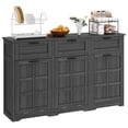 thumbnail image 6 of Dextrus Tilt Out Trash Can Cabinet with Drawers & Doors, Kitchen Cabinet for Double 10-gal Trash Bins Storage, Gray, 6 of 8