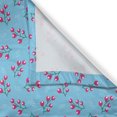 thumbnail image 3 of Ambesonne Nature Kitchen Curtains, Cartoon Happy Berrfy Fruit, 55"x45", Pale Sky Blue Hot Pink, 3 of 3