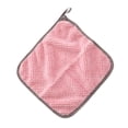 thumbnail image 2 of HEVIRGO Kitchen Washcloths Super Absorbent Cleaning Cloth Car Dishwashing Hangable Rag Soft Towel, Pink, 2 of 8