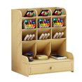 thumbnail image 2 of SPRING PARK Large Capacity Desk Storage Box Pen Pencil Makeup Holder Organizer with Drawer, 2 of 6