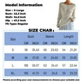 thumbnail image 3 of Women's Fashion Casual Knit Boat Neck Sweater Long Sleeve One Shoulder Pullover Off-shoulder Solid White Knitted Sweater, 3 of 5