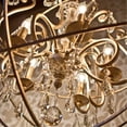 thumbnail image 6 of Crystorama Solaris 5 Lt Swarovski Strass Crystal Silver Sphere Chandelier - 9026-OS-CL-S, 6 of 7