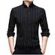 thumbnail image 1 of Blusa de camisa sin planchar con arrugas de fibra de bambú de manga larga a rayas informales para hombre Pompotops  oipoqjl26953, 1 of 1