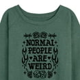 thumbnail image 3 of Instant Message - Normal People Are Weird - Women's Lightweight Terry Long Sleeve Shirt, 3 of 6