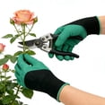 thumbnail image 4 of Gardening Gloves Thickened Latex Coated Thorn-Proof Working Glove Wear-Resistant Work Mitts for Digging Planting Weeding (Green), 4 of 9