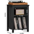 thumbnail image 3 of Record Player Stand, Turntable Stand with Vinyl Record Storage, Black Record Player Table Up to 160 Albums, End Table for Vinyl Records, Vinyl Record Holder for Living Room, 3 of 9
