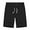 Black, variant on Tyhengta Men's Casual Cotton Shorts Drawstring Lightweight Summer Beach Shorts Jogger Gym Pockets Army green L