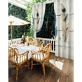 thumbnail image 5 of nqOlkjepod Outdoor Curtains for Patio Waterproof, Boho Blue Feathers Outdoor Privacy Panels Grommet, Watercolor Vintage Wooden Grain Blackout Outside Curtains for Porch/Cabana 54"x95", 1 Panel, 5 of 8