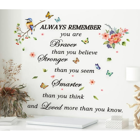Farcauo Inspirational Wall Decor Wall Decals Peel and Stick Motivational Office Wall Decor Positive Affirmations Home Wall Decor Living Room Quotes Wall Stickers & Murals Vinyl Wall Murals