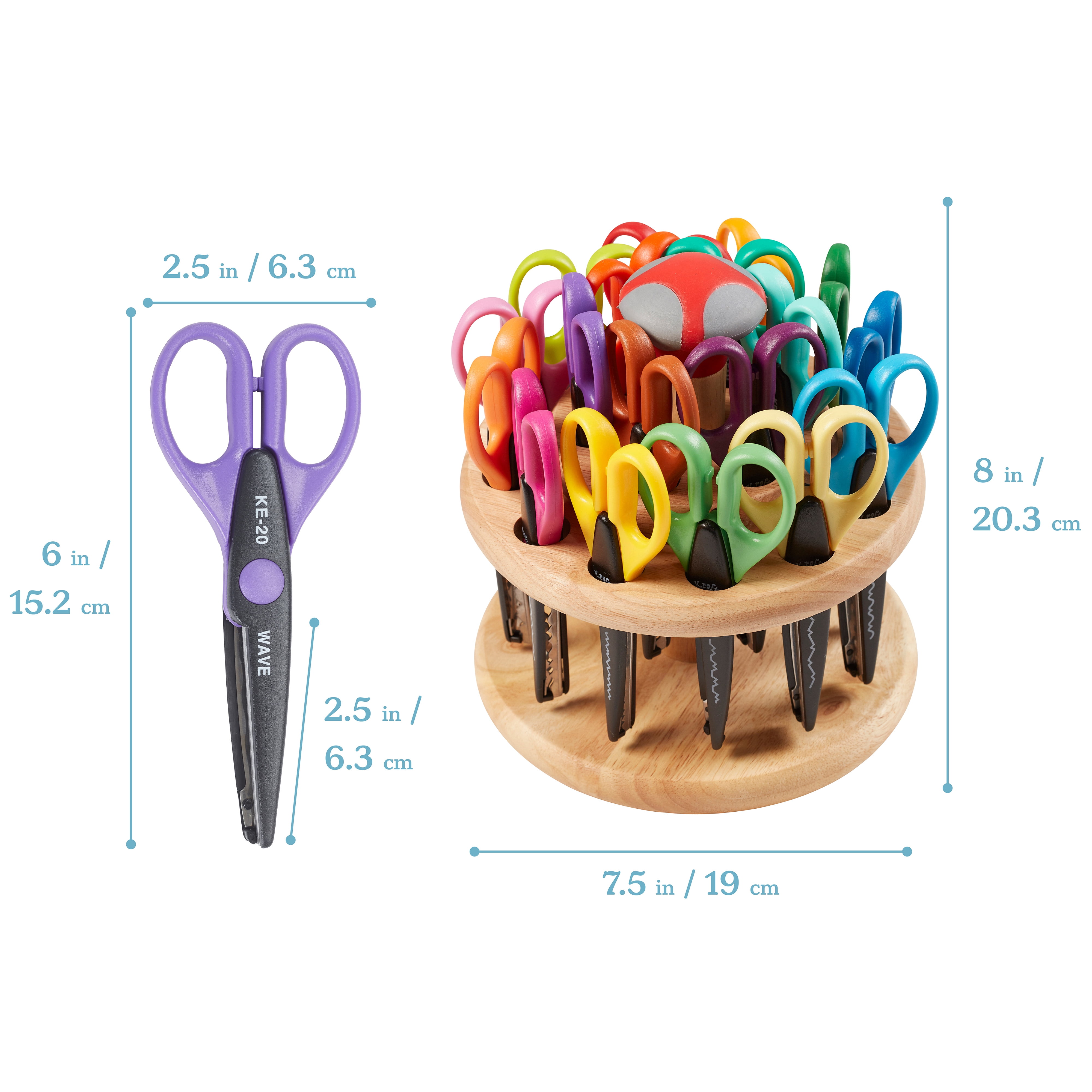 ECR4Kids ELR-13206 Cutting Edge Ultra-Grip 8.5 Precision Stainless Steel  Scissors - Heavy Duty for Offices, Home, School, 8.5 Scissor, Assorted