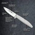 thumbnail image 3 of Dexter Russell S151PCP Sani-Safe (15313) Vegetable/Utility Knife, 3-1/2", stain-free, high-carbon steel, textured, polypropylene white handle, Perfect Cutlery Packaging, Made in USA‌‌​‌‌‍​‌​​‌​‍, 3 of 4