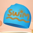 thumbnail image 2 of Huowey Baby Girls Sun Hats Swim Caps Baby Waterproof Bathing Caps Children Cartoon Swimming Hat For Long Short Hair Kids Boys Girls Fishing Hat,Blue,One Size, 2 of 3