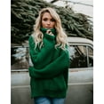 thumbnail image 2 of U.Vomade Women's Turtleneck Chunky Long Sleeve Sweaters Tops Color Block Knitted Pullover Jumper, 2 of 6