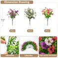 thumbnail image 3 of Flores artificiales ZFProcess, plantas artificiales para exteriores, 12 paquetes, 3 of 7