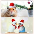 thumbnail image 4 of Dalrosia 12PCS Christmas Pet Chicken Hat Scarf Bowtie Set Mini Santa Plaid Hat Scarf Xmas Small Animal Red Green Gray Hat with Adjustable Chin Strap for Hen Bunny Guinea Pig Hamster, 4 of 7