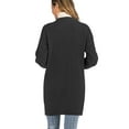 thumbnail image 5 of SAYFUT Women's Open Front Knitted Cardigan Sweater Black Long Cardigan Plus Size Sweaters S-3XL, 5 of 8