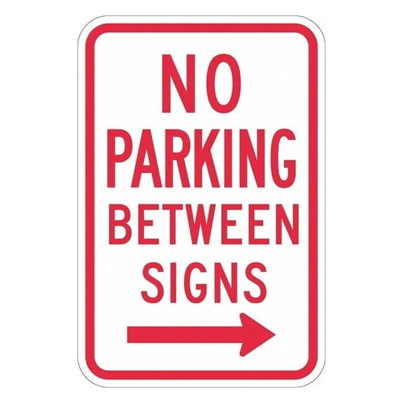 Lyle No Parking Between Sign,18" x 12, T1-1051-DG_12x18 T1-1051-DG_12x18