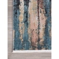 thumbnail image 3 of Abani Azure Collection Teal Black 8' x 10' Abstract Painting Vintage Rug, 3 of 5