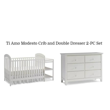 Ti Amo Modesto Crib And Double Dresser 2 Pc Set Walmart Com