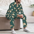 thumbnail image 7 of Fotbe Cute Shiba Pattern Long Sleeve Pajama Set for Men,Sleepwear Set,2-piece Loungewear Set,Soft PJs Comfy Nightwear with Pockets-X-Large, 7 of 7