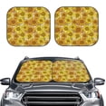 thumbnail image 2 of Naloa Sunflowers1 Print 2-Piece Windshield Sunshade,Foldable Car Front Window Sun Shades,for Most Sedans SUV Truck-Medium, 2 of 6