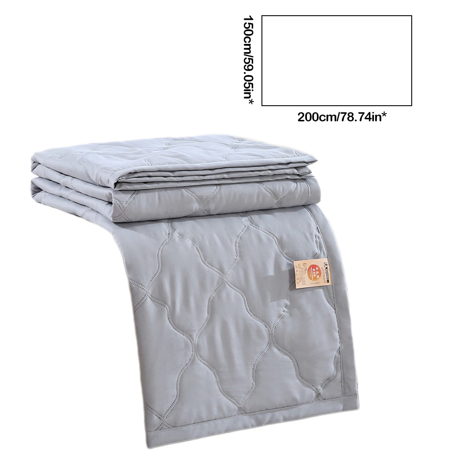 Qocolhg Quilt Small/Twin Size - Summer Conditioning Quilt, Aloe Washed Cotton Summer Quilt, Oversized Bedding Soft Coverlet Quilts Size, Breathable Blanket for Hot Sleepers, Summer Clearance, Gray