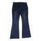 thumbnail image 1 of Pantalones acampanados Nikou informales de moda de cintura alta con cremallera y botones azul oscuro 2XL, 1 of 15