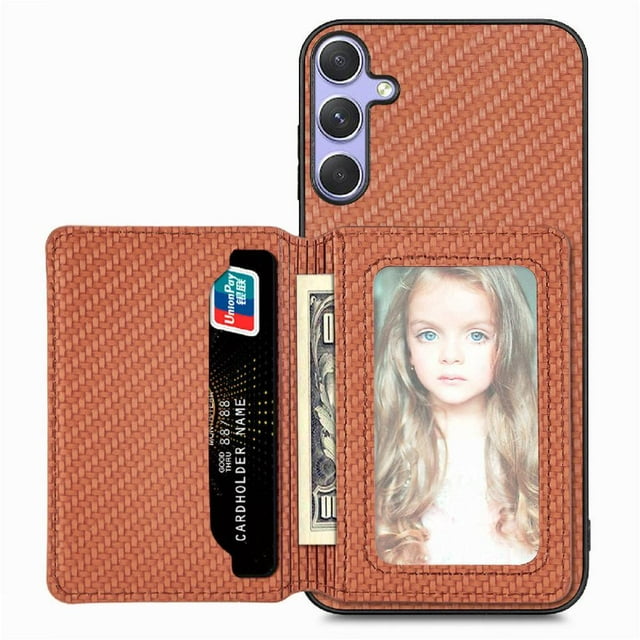 Case For FOXDOCK Samsung Galaxy S25 Stand Function RFID Blocking Magnetic Card Holder Complete Camera Safety