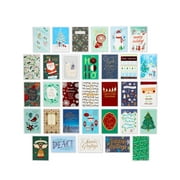 American Greetings (32-Count) Deluxe Christmas Card Bundle, Bulk Variety