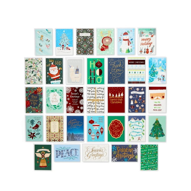 American Greetings Deluxe Holiday Greeting Card Bundle, 32Count