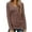 Brown, variant on Zeagoo Long Sleeve Shirt for Woman V-Neck T Shirt Solid Casual Basic Tops Fall Tees Summer Clothing