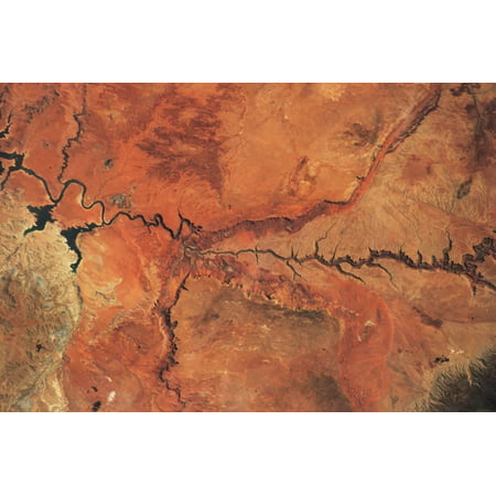 Satellite view of Lake Powell, Grand Canyon, Arizona, USA Print Wall