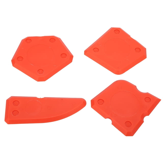 Kit De Herramientas Para Calafatear, Raspador De Cemento De Vidrio De Silicona Para Sellador De Lechada, Acabado De Sellado Con Diferentes Bordes De Hoja, 4 Uds.