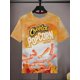 thumbnail image 3 of Camiseta de manga corta con cuello redondo y estampado geométrico Takis para hombre, tela de mezcla de poliéster suave y ligeramente elástica, camiseta fresca para el verano, 3 of 5