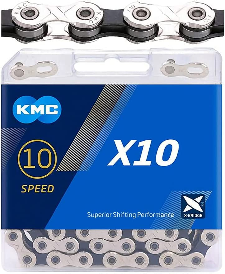 KMC X10 10 Speed Chain 116 Links, Road/Mountain Bike Chain, Fit for