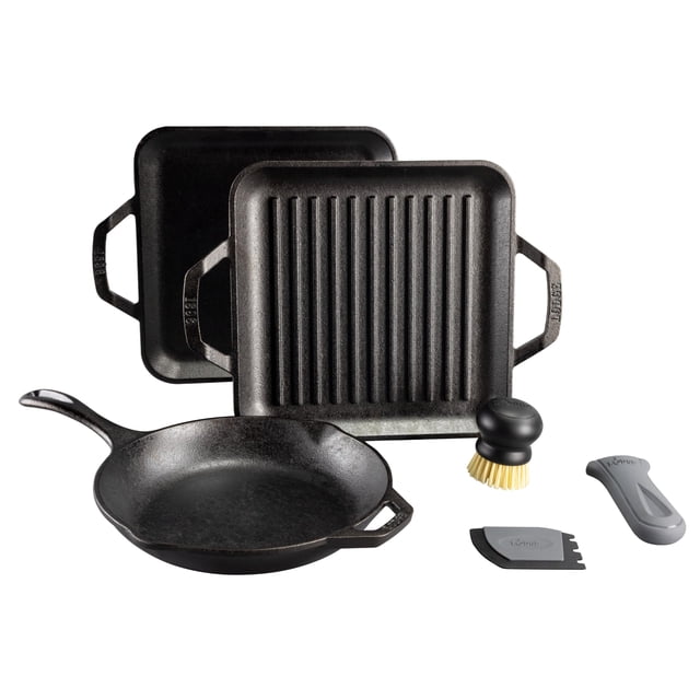 Set de utensilios de cocina Lodge Chef Collection Gourmet con 3 sartenes