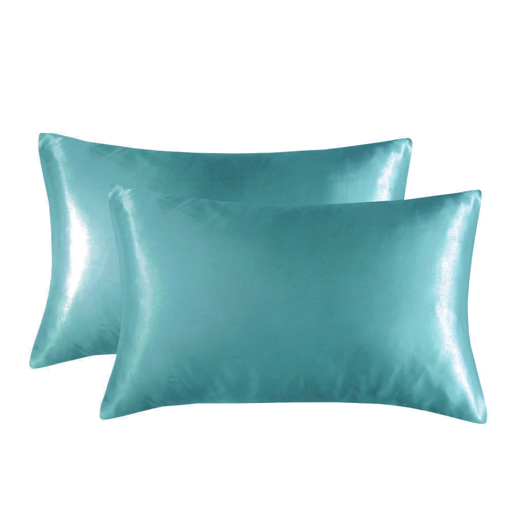 Yipa Silk Satin Pillowcase for Hair and Skin (Light Blue, 20 x 36 Inch
