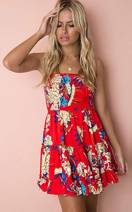boob tube skater dress