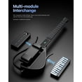 thumbnail image 4 of Guitarra inteligente CYBER-G con cuerdas de silicona, 24 tonos, negra, 4 of 9