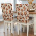 thumbnail image 2 of Rugby Balls Chair Covers Set of 6 Vintage Sport Brown Wood Grain Striped Abstract Chair Back Covers Stretch Removable Washable Slipcovers Protector for Dining Room Kitchen Party Decor, 2 of 9