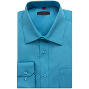 Art Hoffman Mens Regular Fit Long Sleeve Solid Dress Shirt- Many Colors