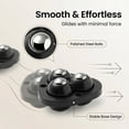 thumbnail image 4 of 20 Pack Self Adhesive Caster Wheels 1 Inch for Furniture Mop Bucket, Load Capacity 28LBS Per Wheel, Low Profile Swivel Wheels for Small Appliance Storage Bins(Black), 4 of 9