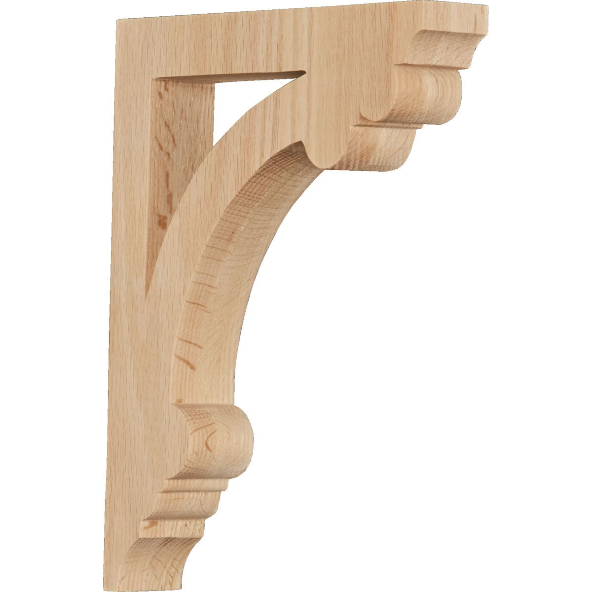 1 1/2"W x 8 1/2"D x 10 1/2"H Medium Ellis Wood Corbel, Red Oak