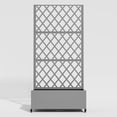 thumbnail image 6 of MAYEERTY 71" x 35" Metal Raised Garden Bed with Trellis Planter Box for Climbing Plants, Gray, 6 of 8