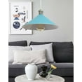 thumbnail image 4 of FSLiving Socket Pendant Light with 15ft Plug-in UL Dimmable Cord Macaron Blue Iron Lampshade Light Fixtures Nordic Minimalist Loft Style Lamps for Dining Room,Bulbs Not Included - 1 Pack, 4 of 7