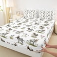 thumbnail image 4 of Erosebridal Wild Donkey Full Size Sheets,Rustic Plant Flowers Bed Sheets For Boys Teens 4 Pieces, 4 of 6
