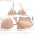 thumbnail image 4 of Varsbaby Multiway Padded Push Up Bra Seamless Underwire Deep U for Women Pack 2, 4 of 7