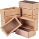 thumbnail image 1 of Paquete de 12 cajas rectangulares marrones de cartón kraft de 18 x 13 x 4 cm con ventana de plástico PVC, ideales para obsequios de fiesta, dulces y manualidades de joyería., 1 of 9